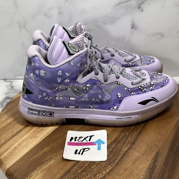 Mens size 14.5-Li-ning Way of Wade 1 Boutique Miami Art Basel Purple Camo RARE main image 6